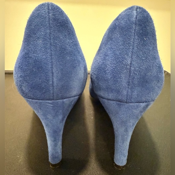 Elegant Blue Cole Haan Suede Pumps Party Wedding Guest Formal Semi Formal Chic - Picture 3 of 9